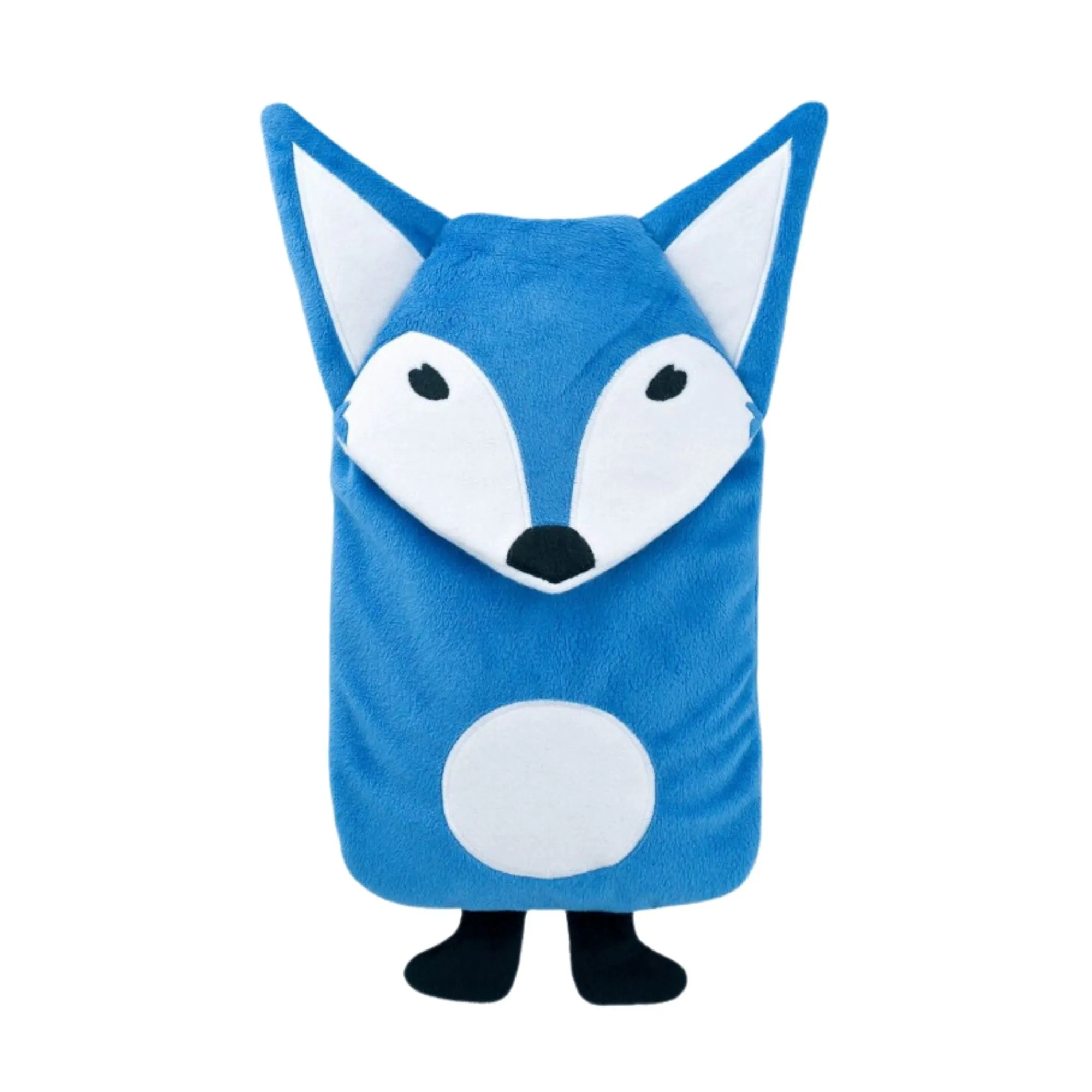 0.8 Litre Eco Hot Water Bottle with Blue Fox Cover (rubberless)