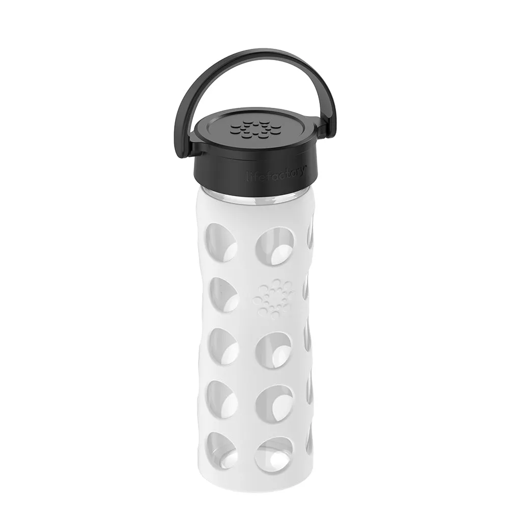 16oz Glass Water Bottle with Silicone Sleeve and Classic Cap