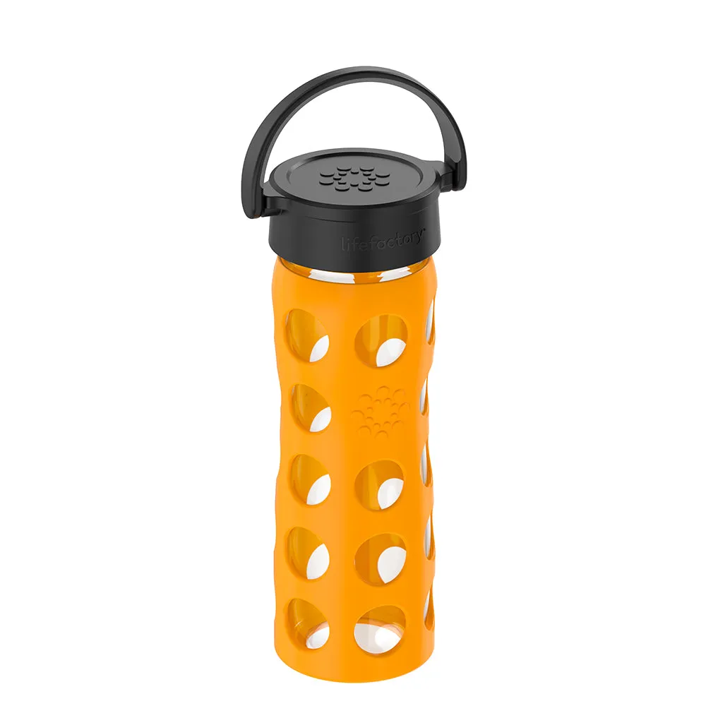 16oz Glass Water Bottle with Silicone Sleeve and Classic Cap