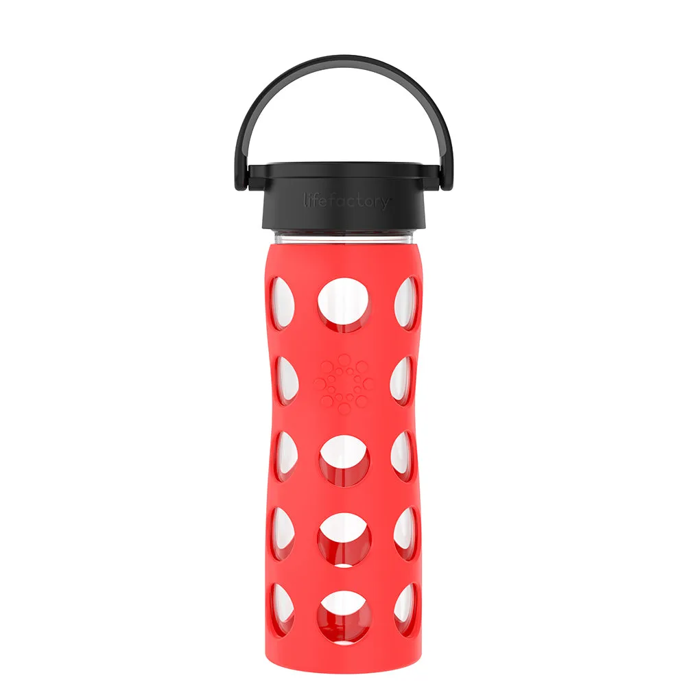 16oz Glass Water Bottle with Silicone Sleeve and Classic Cap