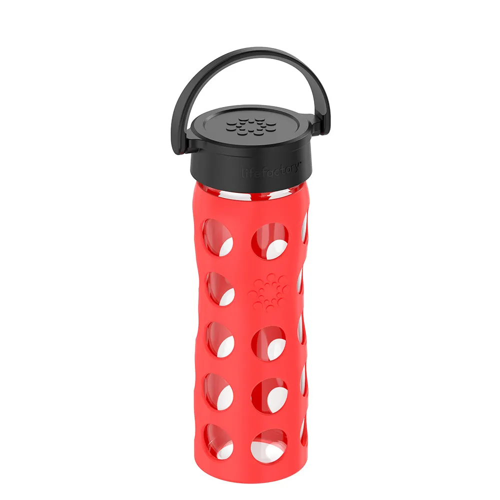 16oz Glass Water Bottle with Silicone Sleeve and Classic Cap