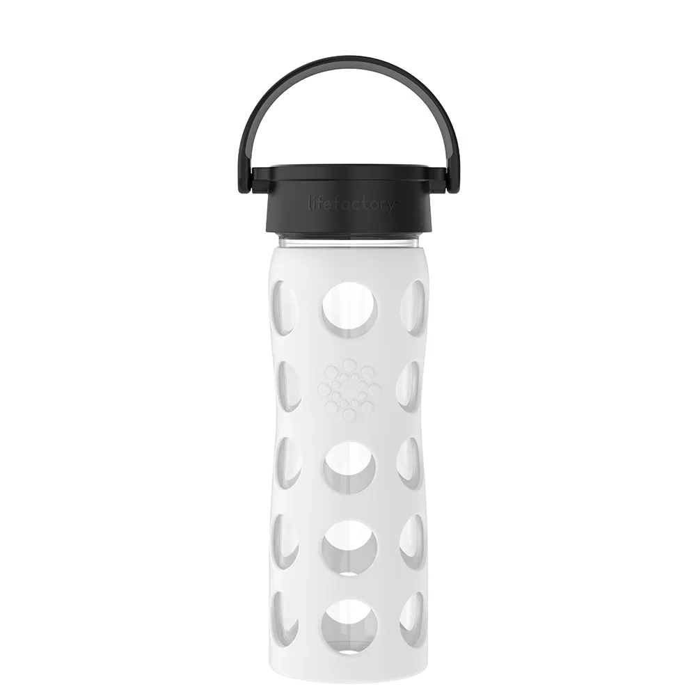 16oz Glass Water Bottle with Silicone Sleeve and Classic Cap