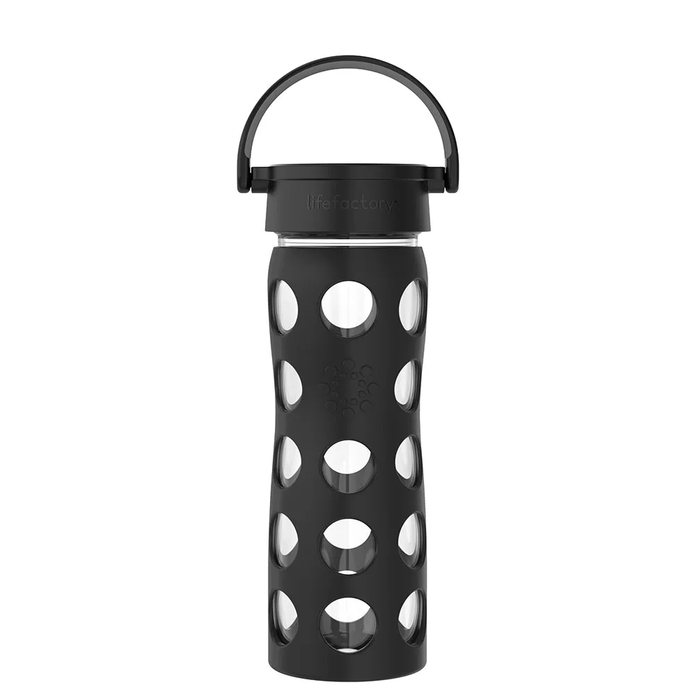 16oz Glass Water Bottle with Silicone Sleeve and Classic Cap