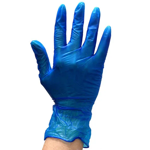 300Pcs Premium Vinyl Disposable Gloves Blue Powdered Powder Free Medium / Large