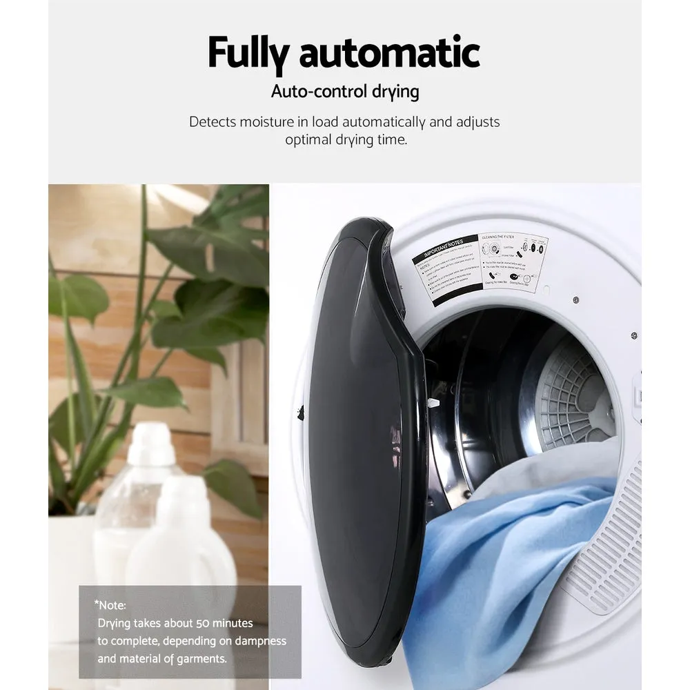 5kg Auto Tumble Dryer w/ Humidity Sensor, Child-Lock - Devanti