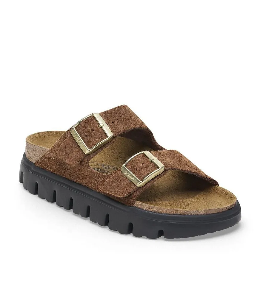 Arizona Chunky in Dark Tea Suede Narrow Width by Birkenstock