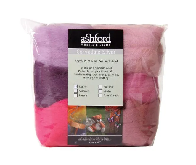 Ashford Corriedale Fibre 100g Bags