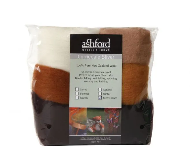 Ashford Corriedale Fibre 100g Bags