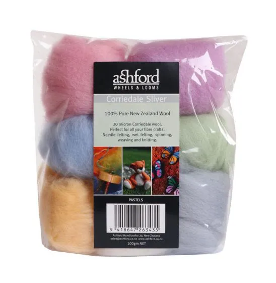 Ashford Corriedale Fibre 100g Bags