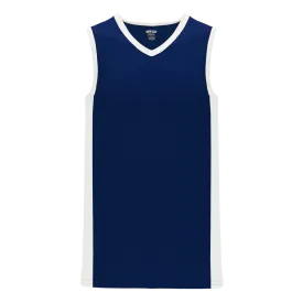 Athletic Knit (AK) B2115M-216 Mens Navy/White Pro Basketball Jersey