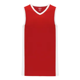 Athletic Knit (AK) B2115Y-208 Youth Red/White Pro Basketball Jersey