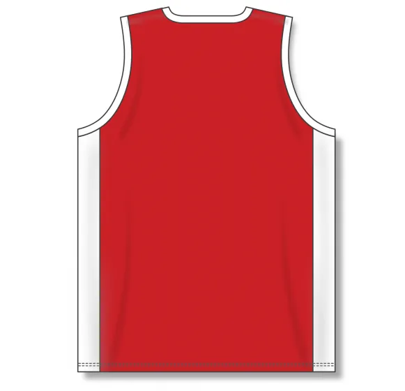 Athletic Knit (AK) B2115Y-208 Youth Red/White Pro Basketball Jersey