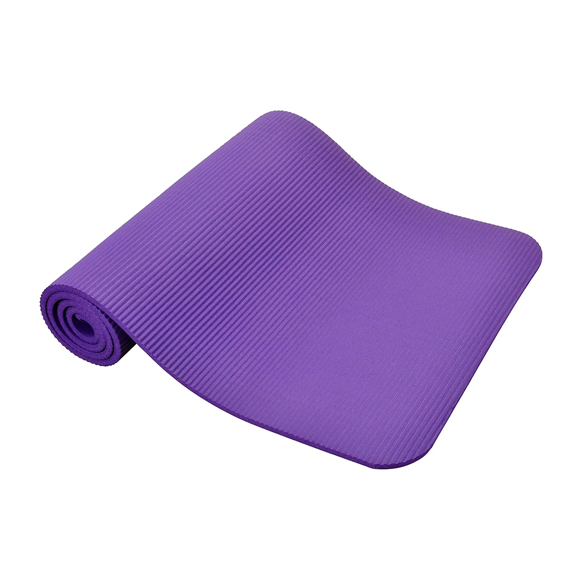 BalanceFrom Fitness GoYoga  71x24in Exercise Yoga Mat w/Knee Pad & Strap, Purple