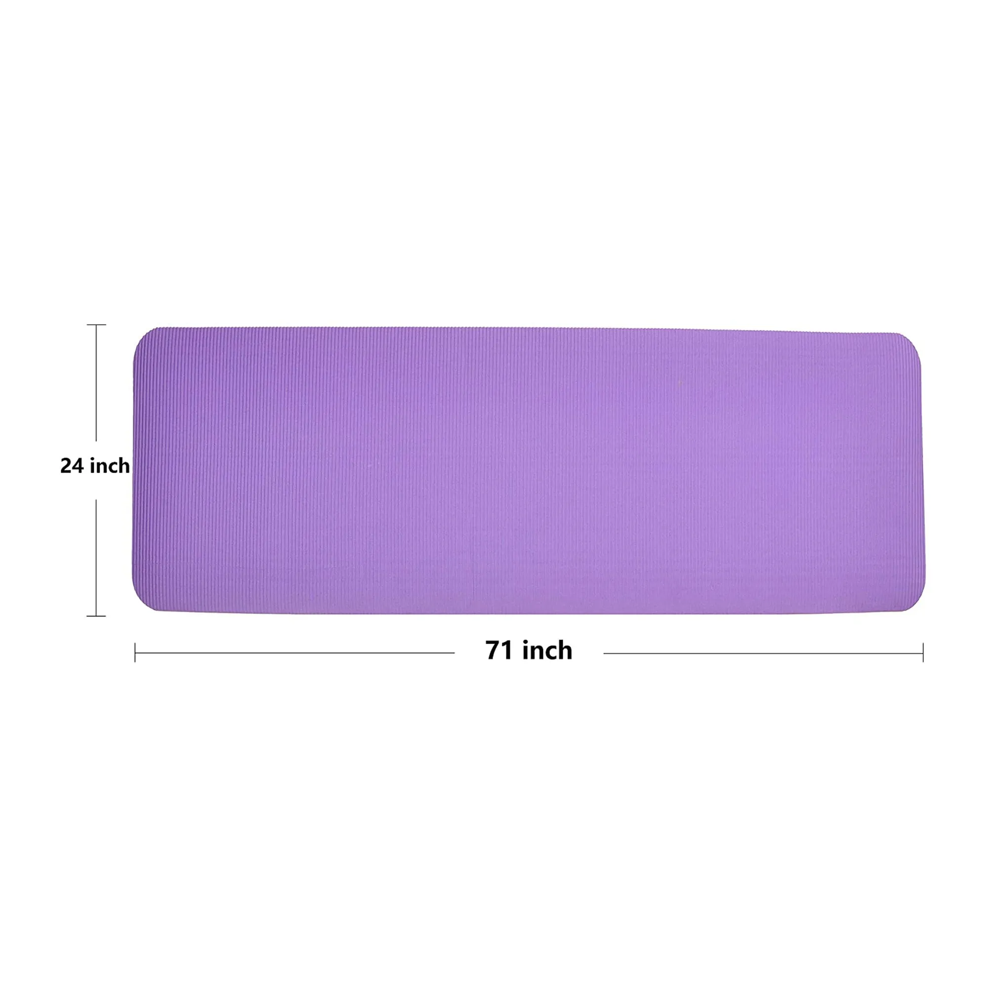 BalanceFrom Fitness GoYoga  71x24in Exercise Yoga Mat w/Knee Pad & Strap, Purple