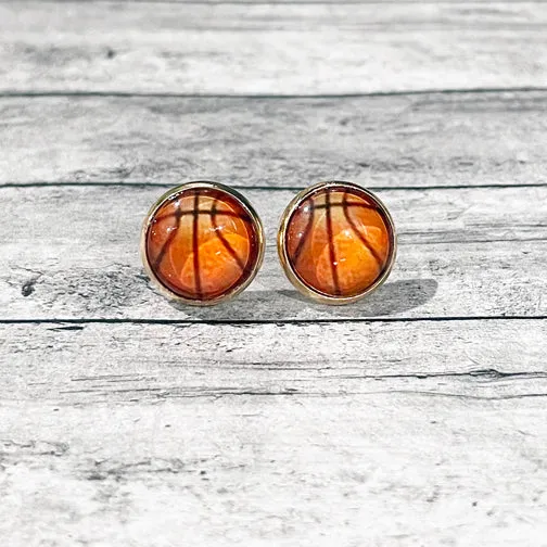 Basketball Stud Earrings (GOLD OR SILVER)