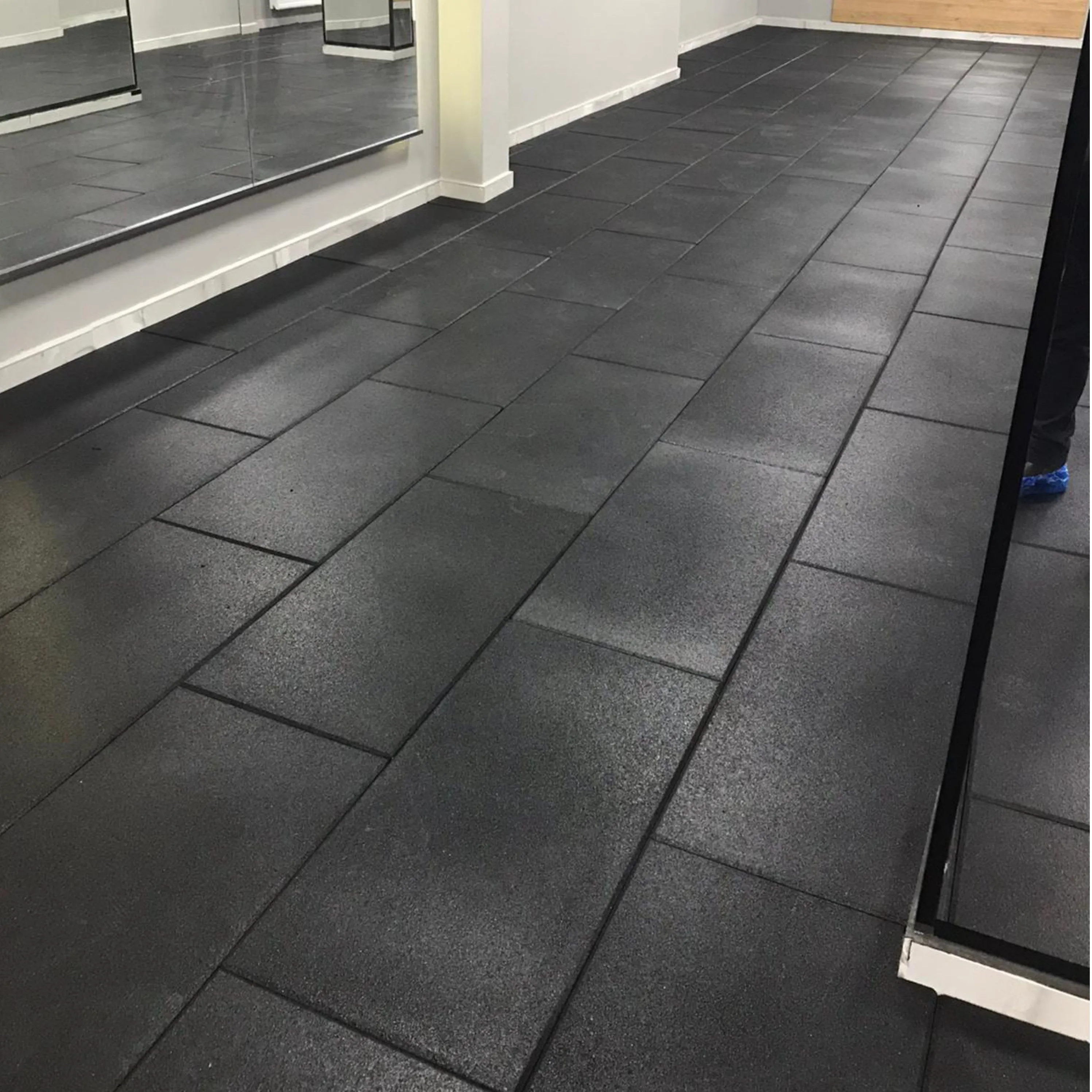 BeFit Flatline Black Rubber Gym Flooring 1m x 50cm x 20mm