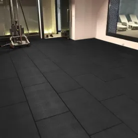 BeFit Flatline Black Rubber Gym Flooring 1m x 50cm x 20mm