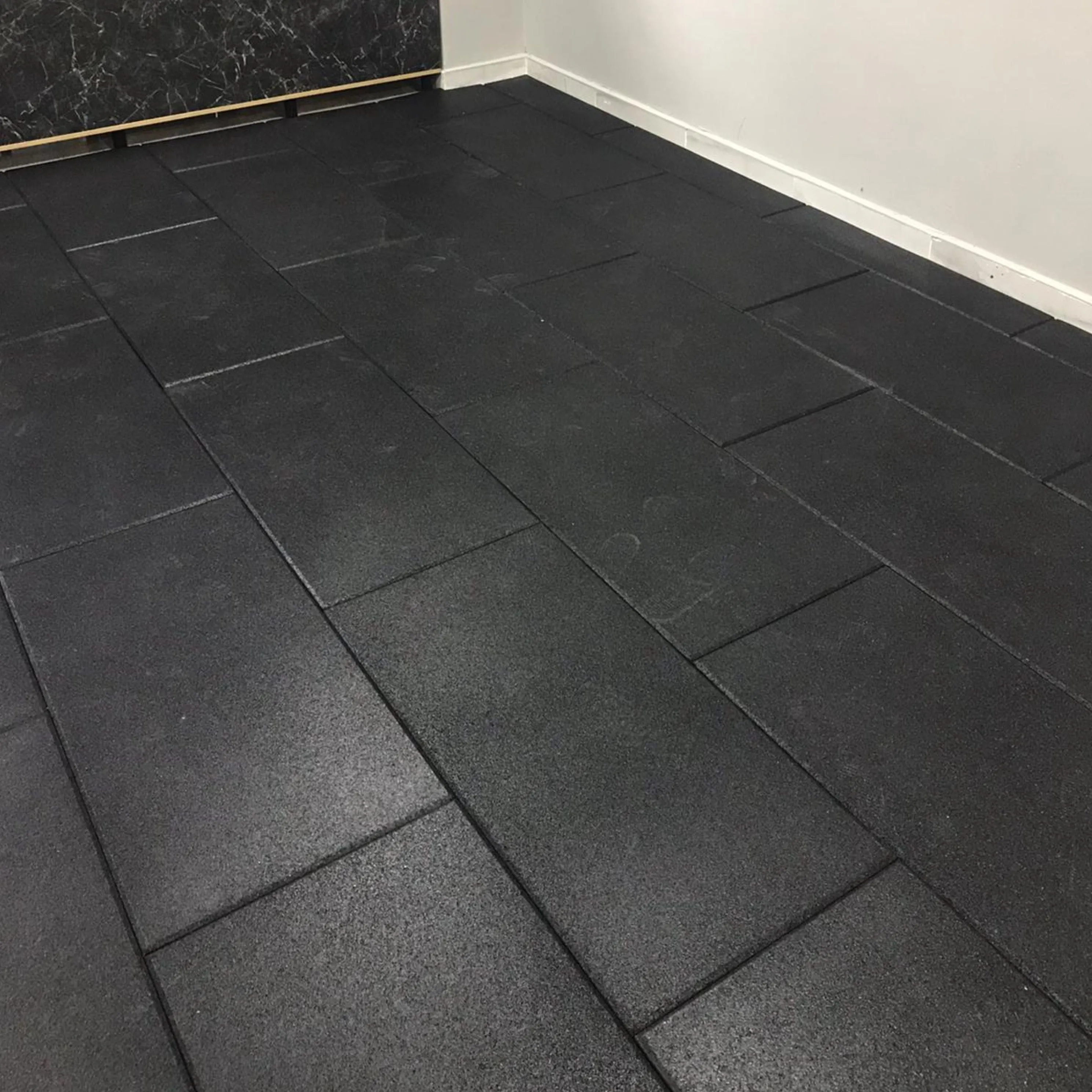 BeFit Flatline Black Rubber Gym Flooring 1m x 50cm x 20mm