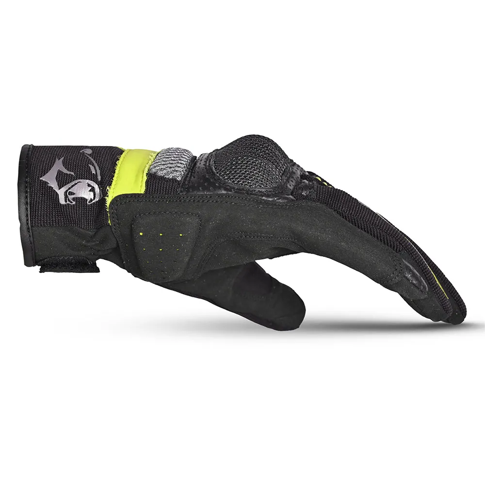 BELA Hero Air Summer Mesh Gloves Black Gray Yellow Flouro