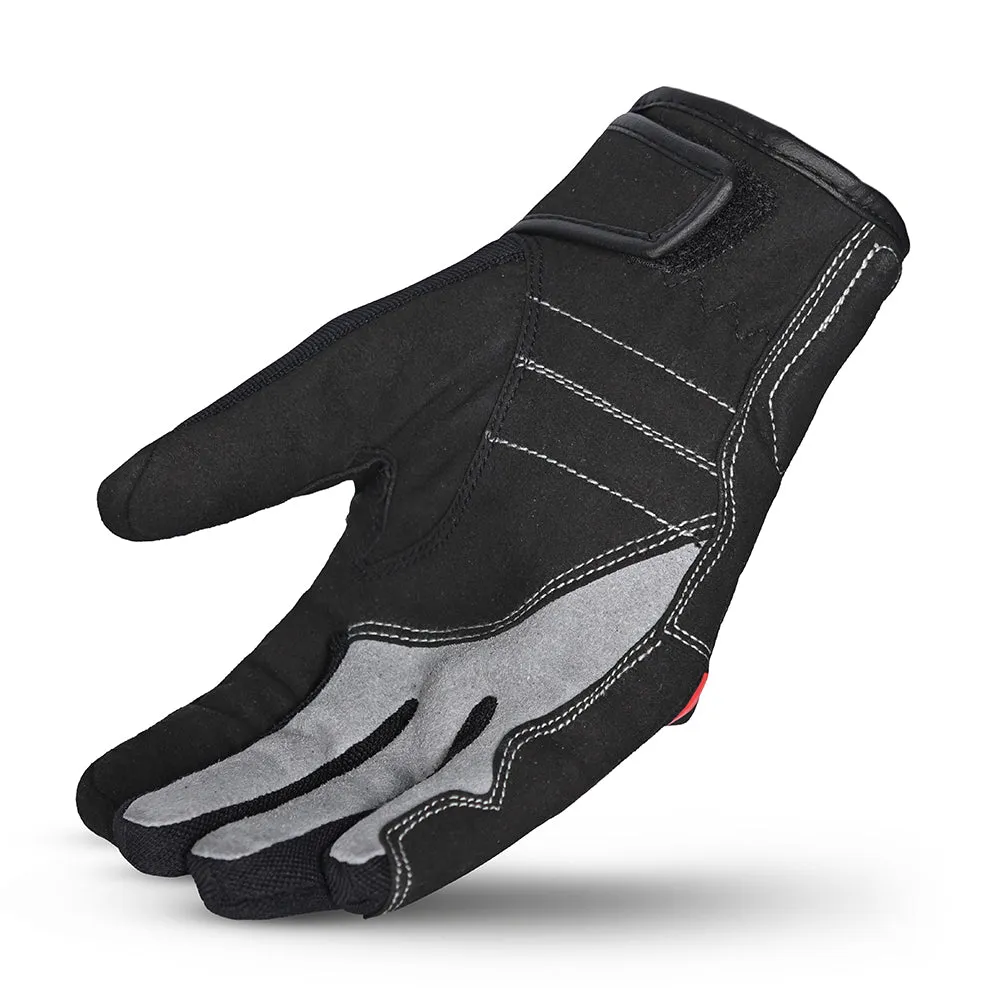 BELA Tracker Motorbike Gloves Black Red