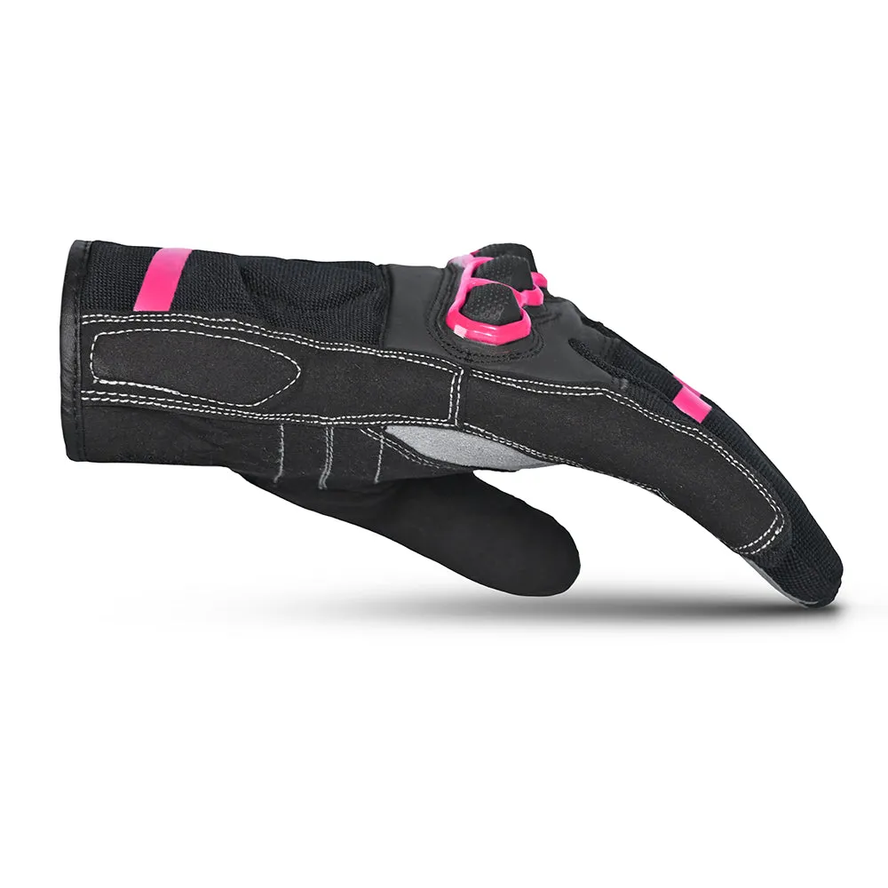 BELA Tracker Motorcycle Gloves Black Pink