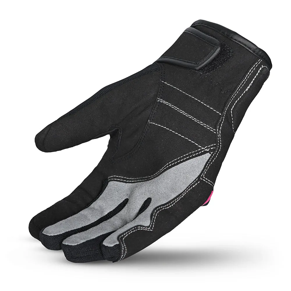 BELA Tracker Motorcycle Gloves Black Pink