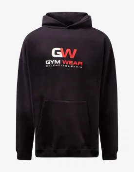 Black Gym Wear Large Fit Hoodie