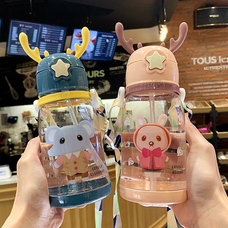 Deer Straw Bottle | Pink Rabbit