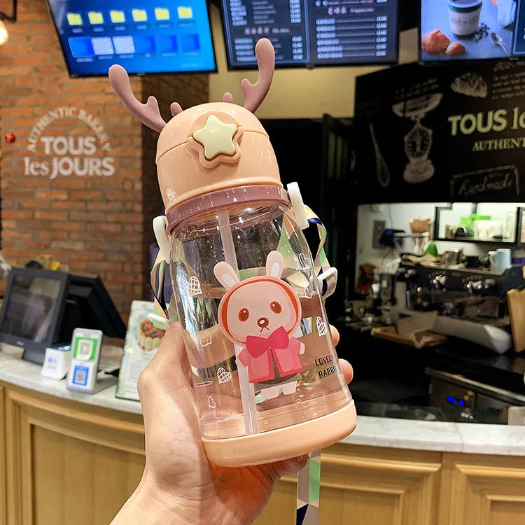 Deer Straw Bottle | Pink Rabbit