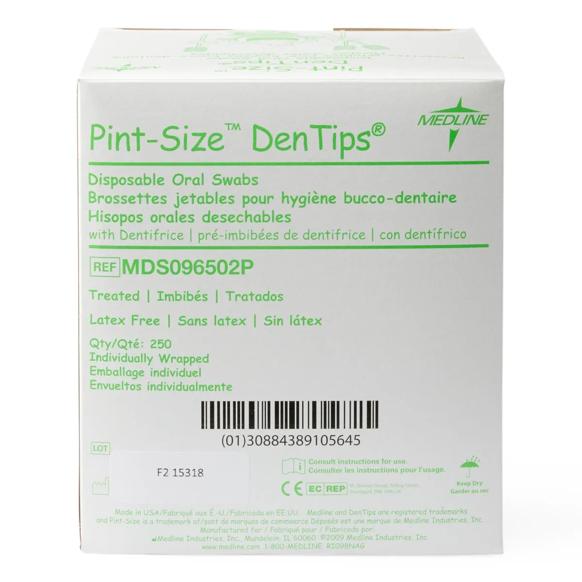 Dentips Disposable Oral Swabs, Treated