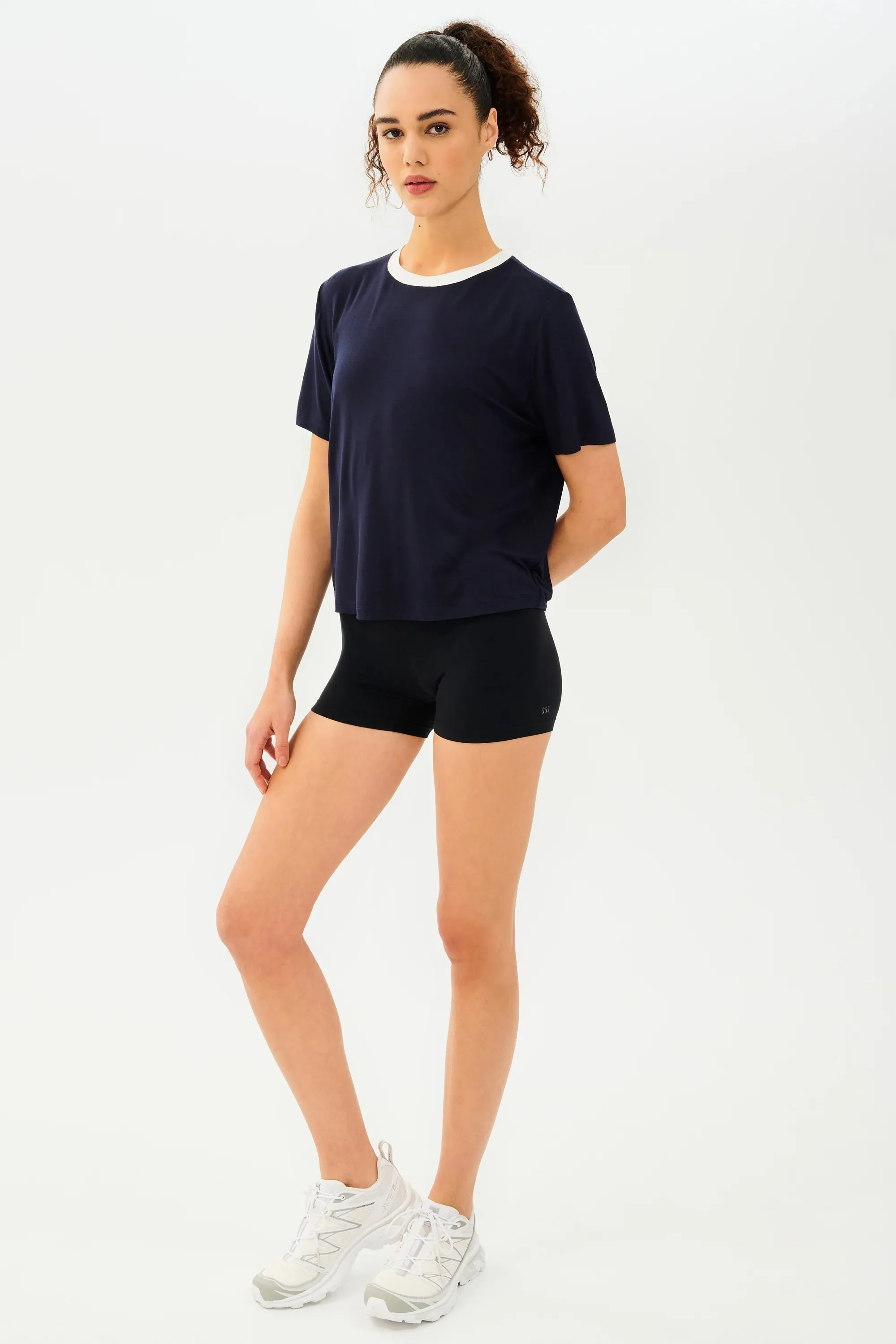 Djuna Jersey Tee, Indigo/White