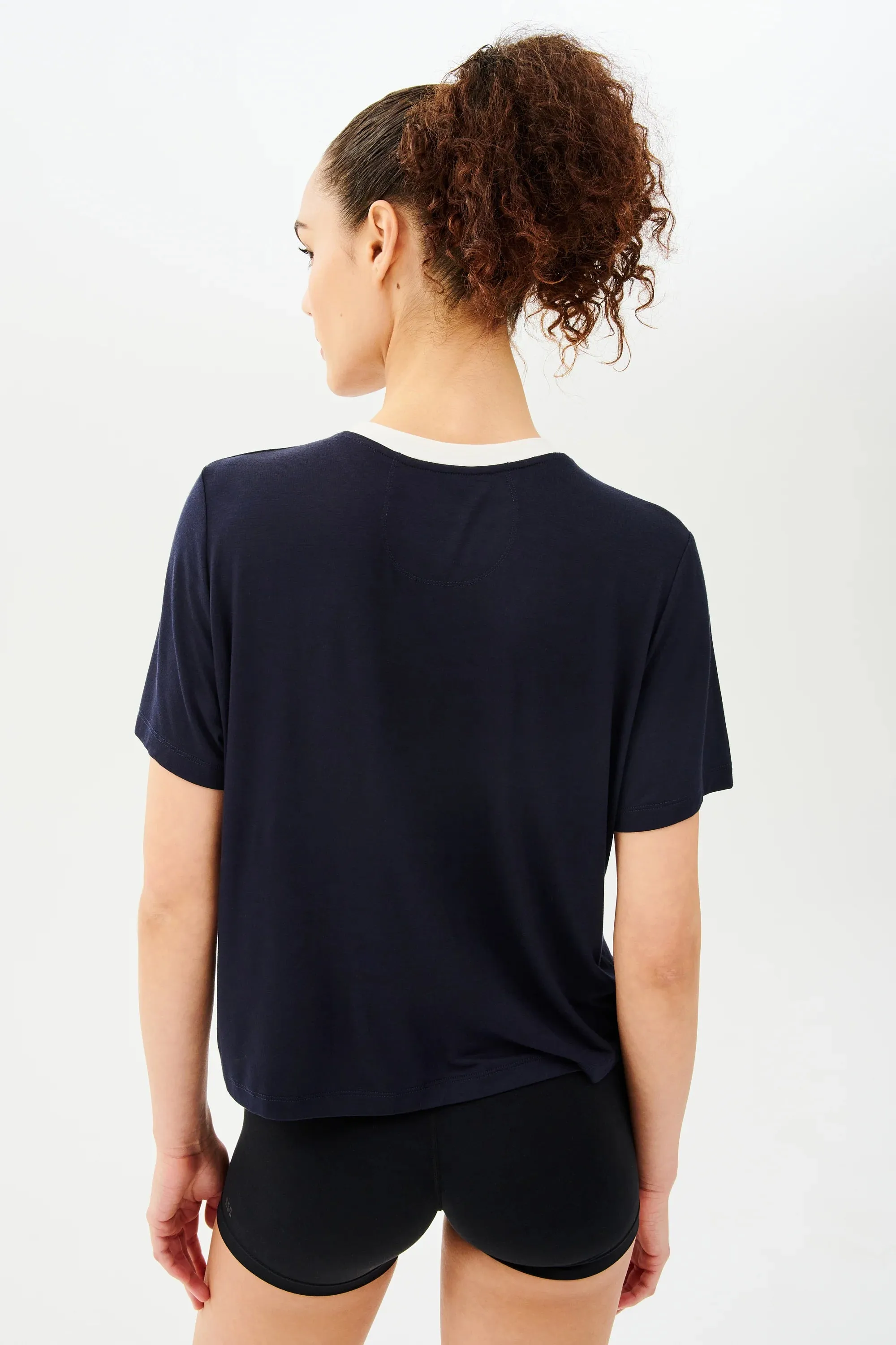 Djuna Jersey Tee, Indigo/White