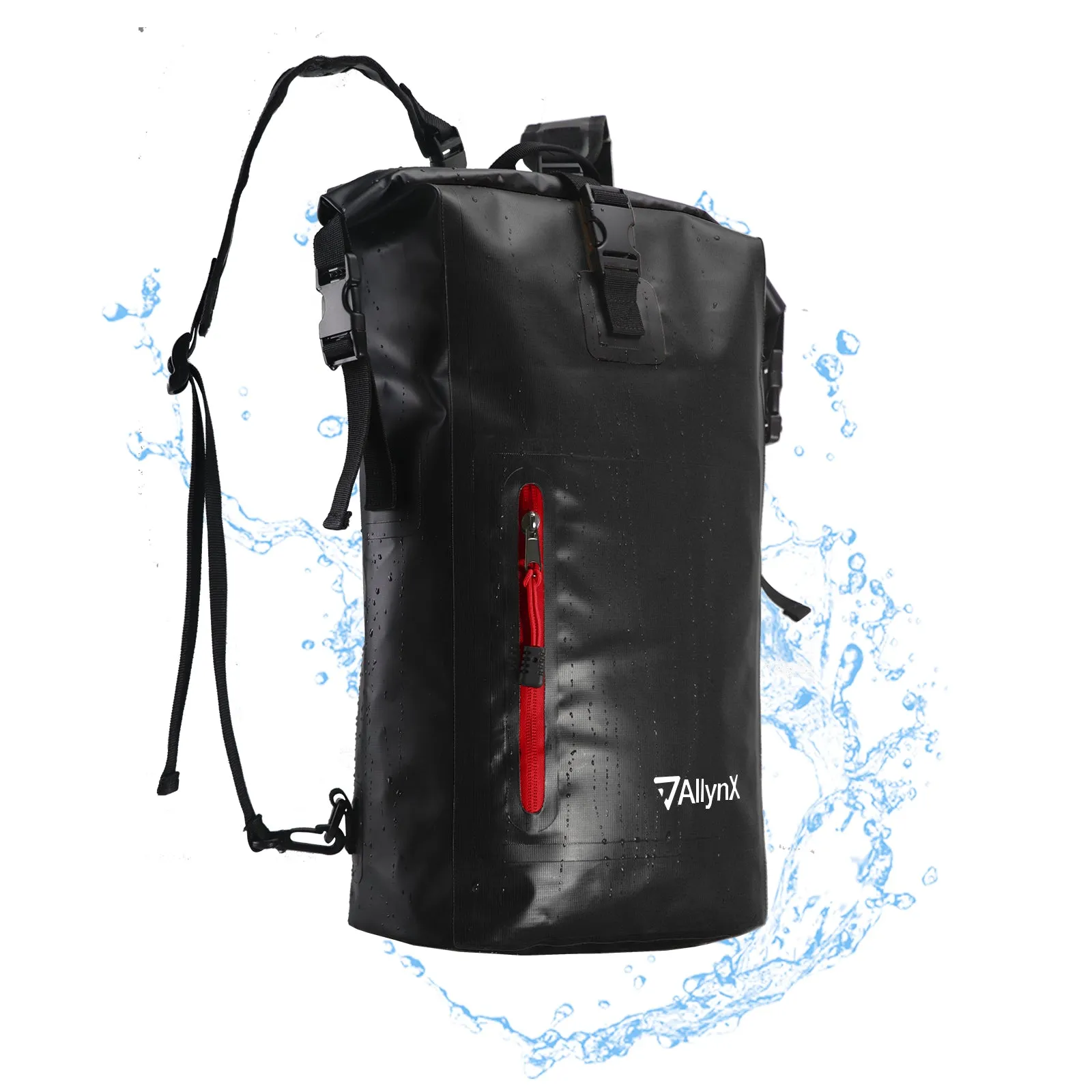 Dry bag Waterproof Backpack With Zipper Pocket 25L BLACK