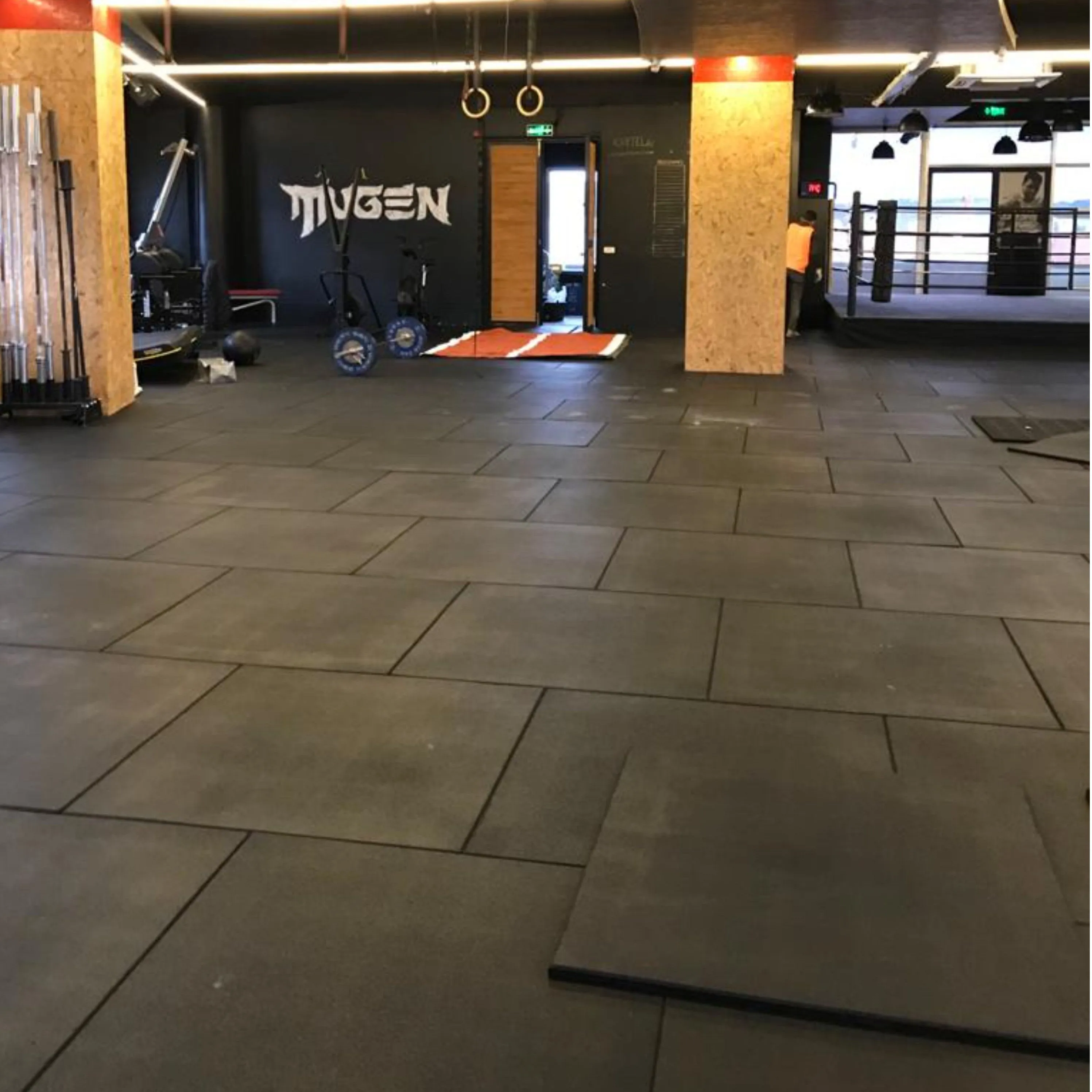 Flatline Pro Black Rubber Gym Flooring 1m x 1m x 20mm from Cannons UK, (bulk discounts available)