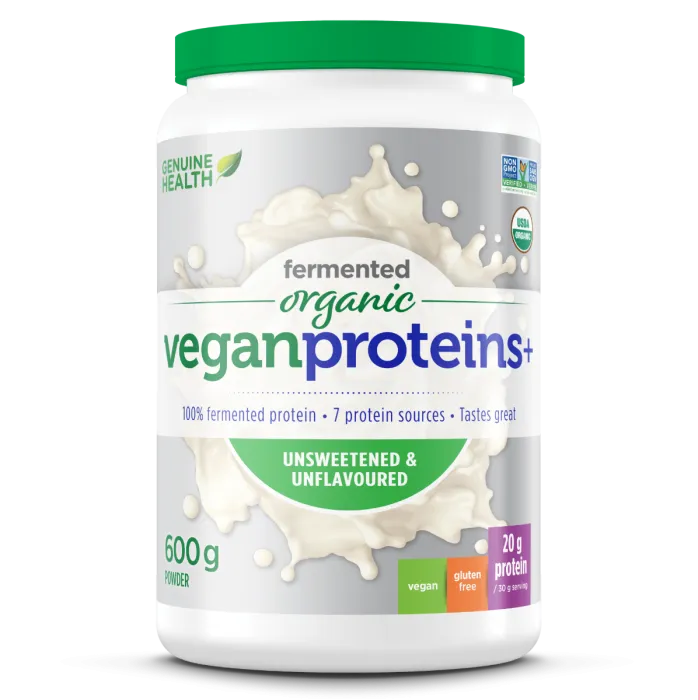 Genuine Health Organic Fermented Vegan Proteins  - Unflavoured (600g)