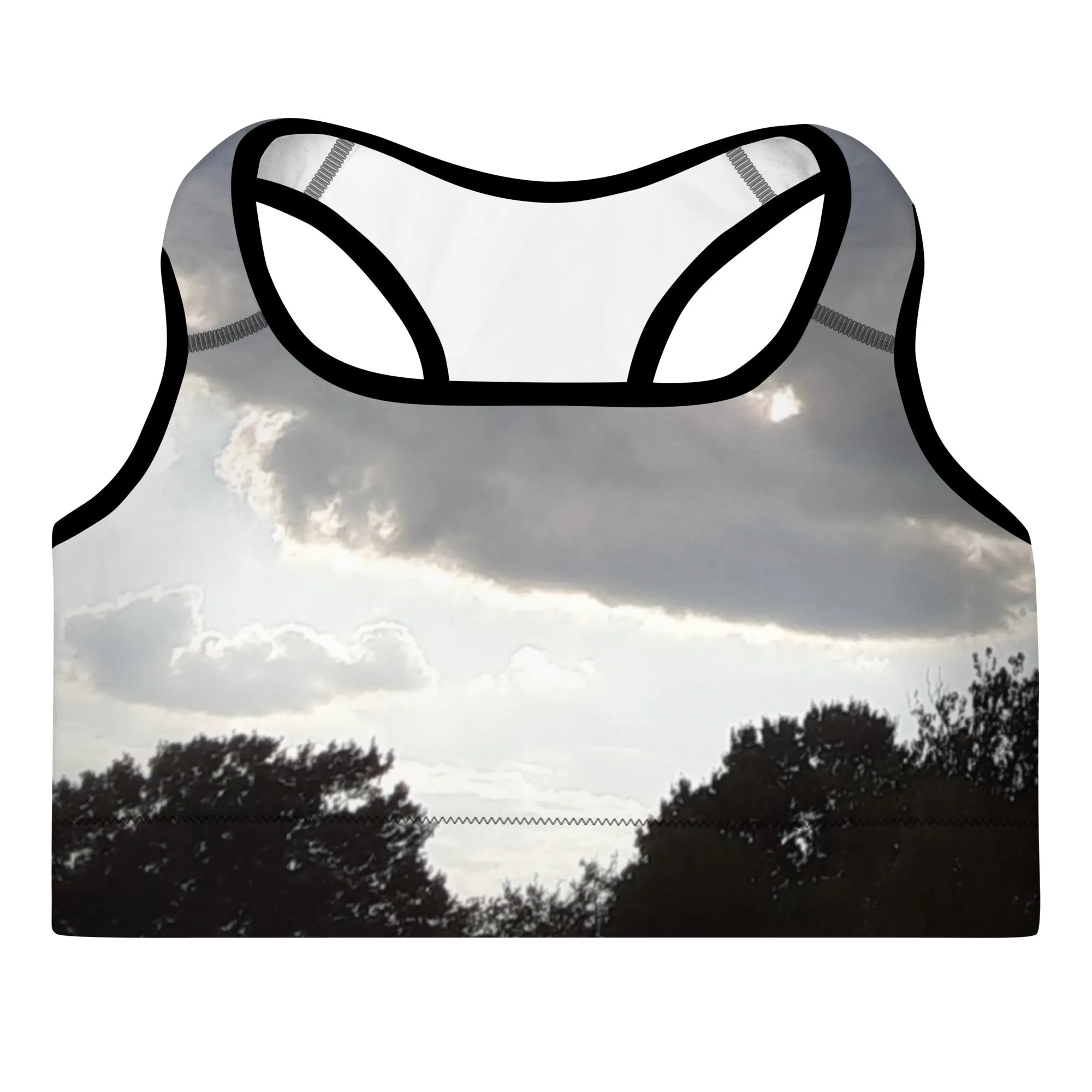 GG - Padded Sports Bra - Trees & Clouds