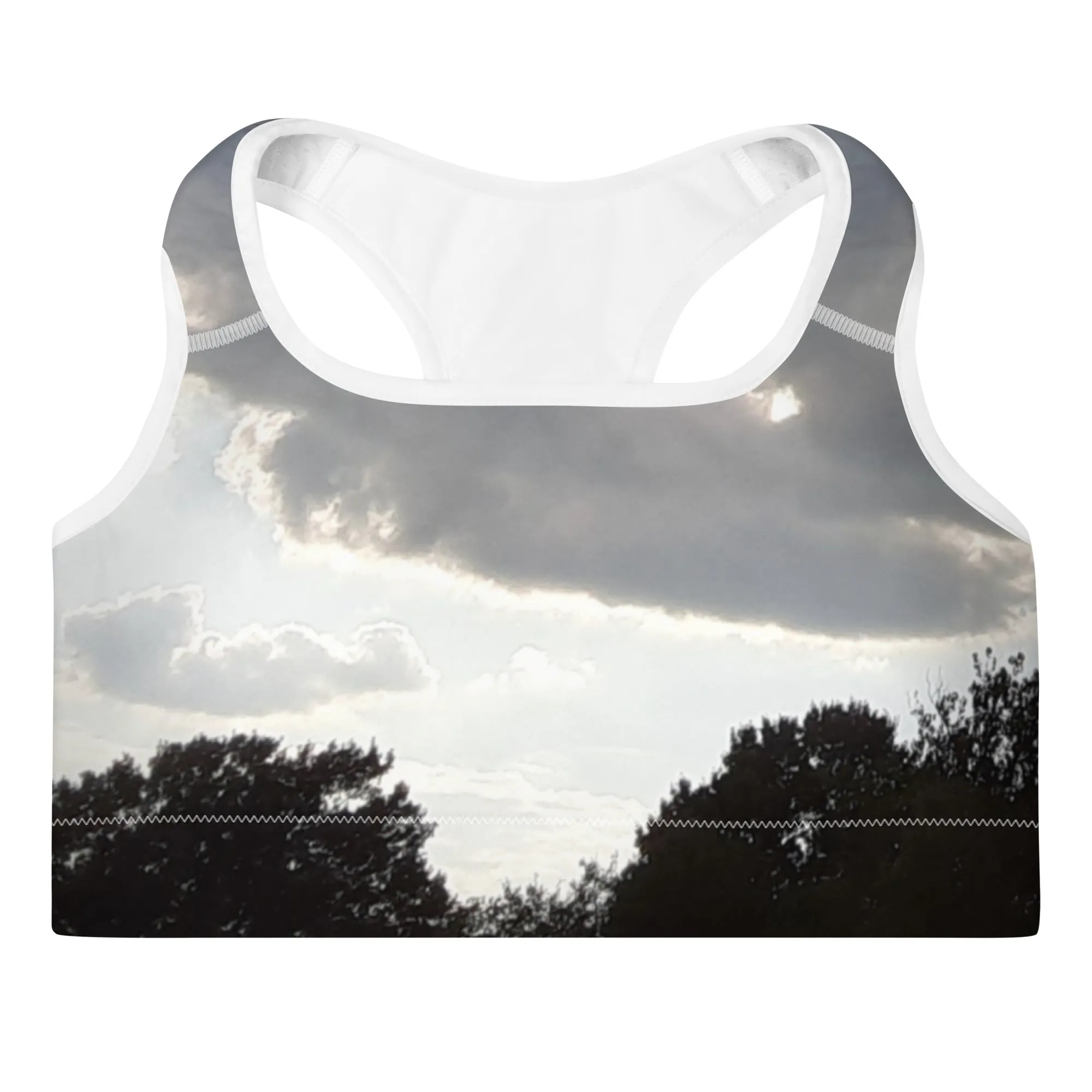 GG - Padded Sports Bra - Trees & Clouds