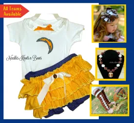 Girls Los Angeles Chargers Game Day Football Outfit