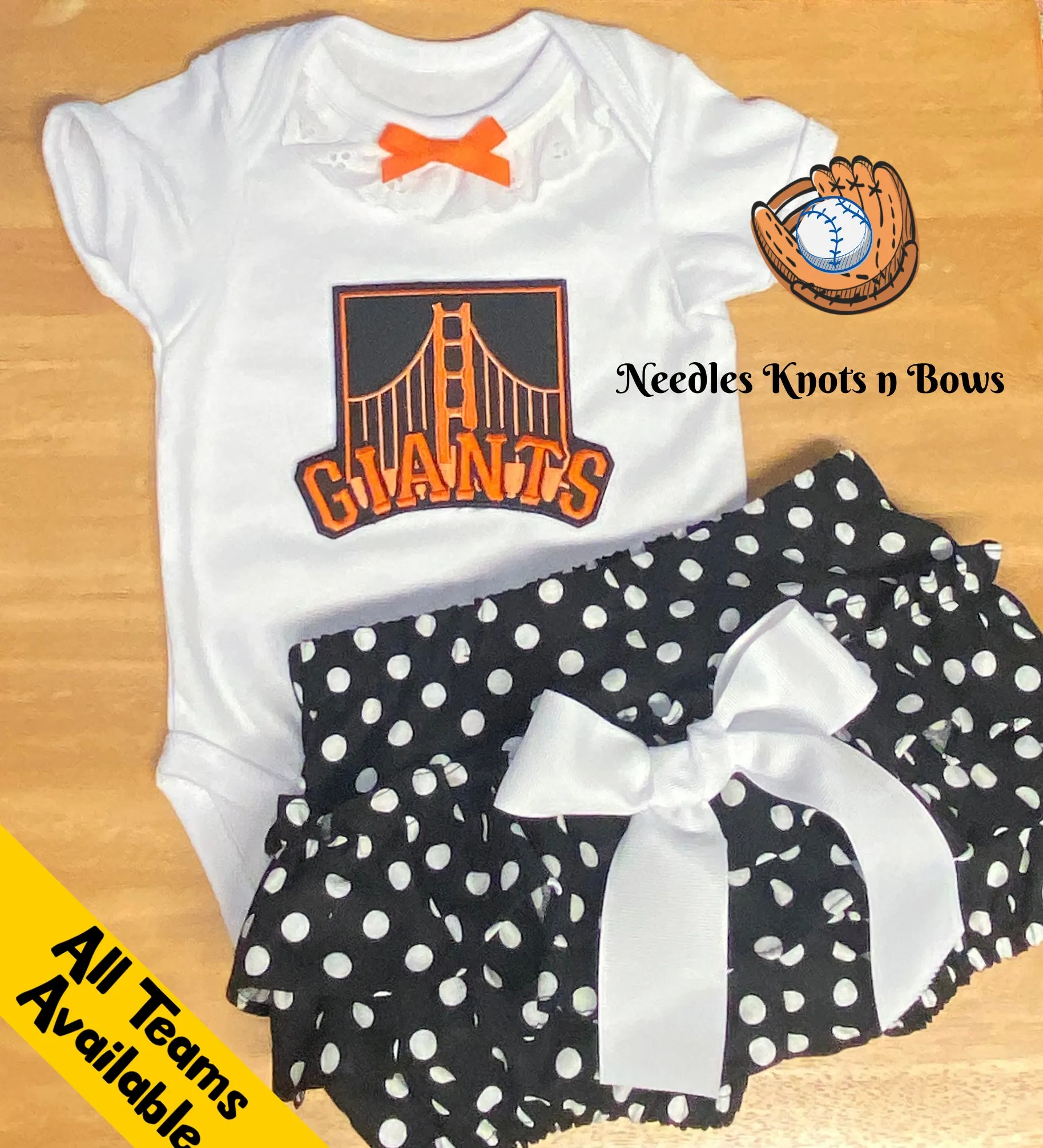 Girls San Francisco Giants Game Day Baseball Outfit