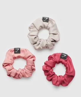 Gymshark Scrunchies 3pk - Vintage Pink/Classic Pink/Stone Pink