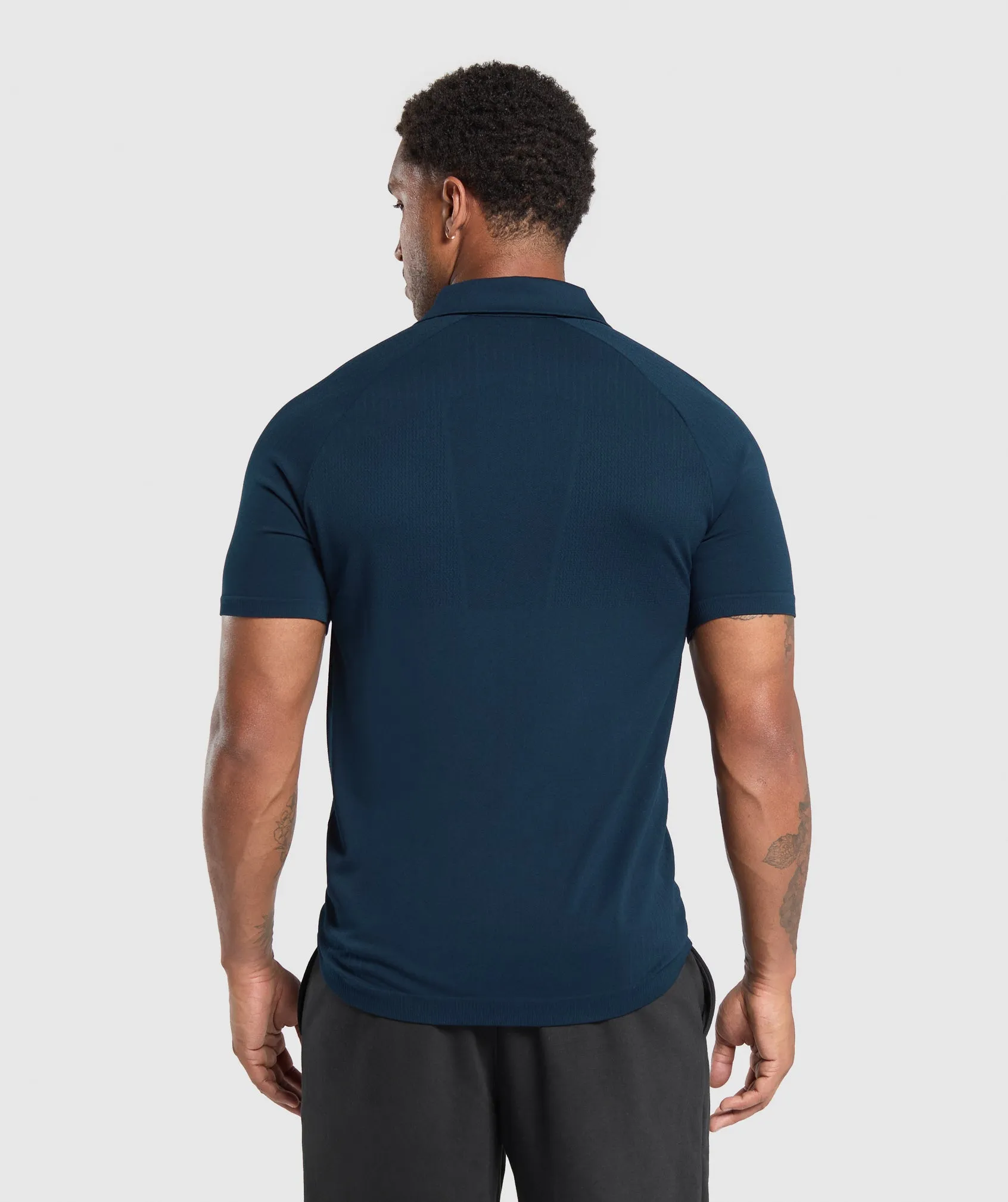 Gymshark Seamless Polo Shirt - Navy