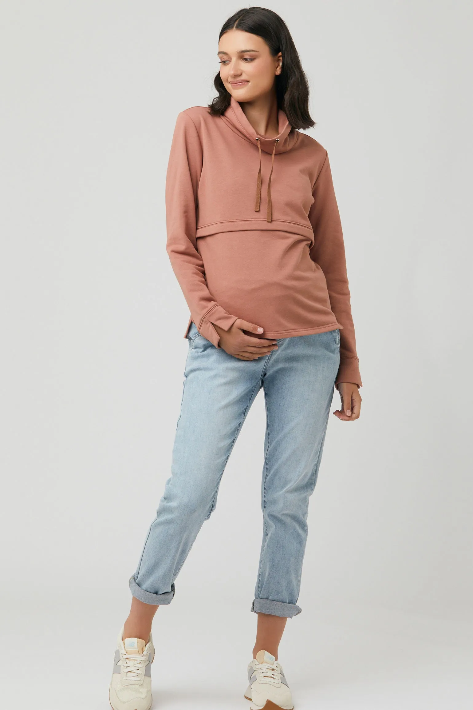 Holly Maternity Nursing Funnel Neck Top