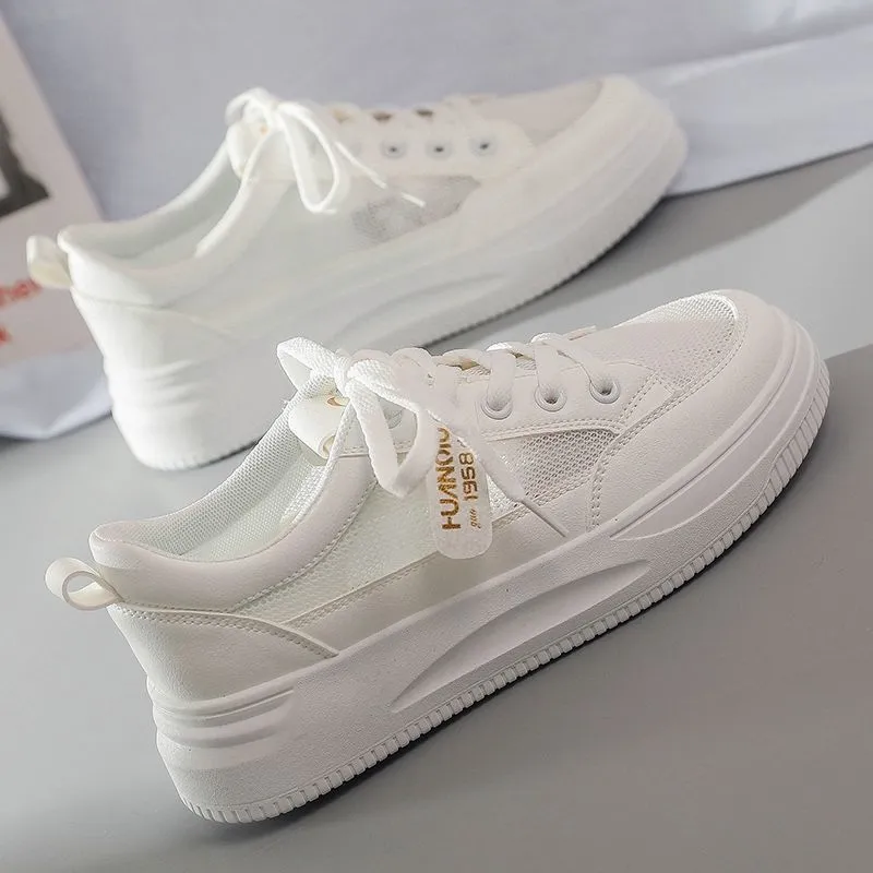 ikearlax White Shoes Female  New Running Shoes Ins Fashionable Ladies Shoes Korean Style Female Student Leisure Sneaker Fashion Sneakers