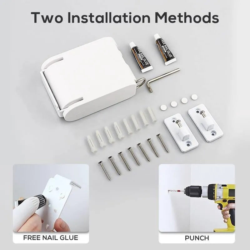 Invisible Clothesline with Hanger Hole No Drilling Required