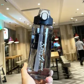 Kids Portable Transparent Water Bottle | Black 650ml