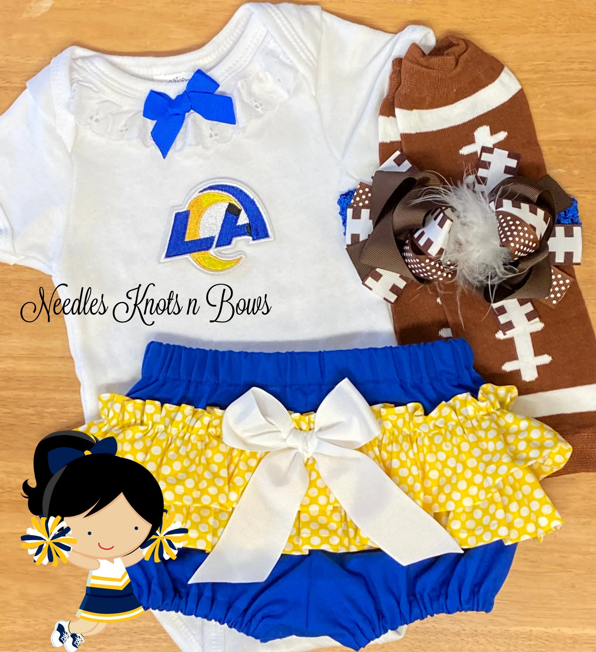 Los Angeles Rams Game Day Football Outfit Baby Girls & Toddlers