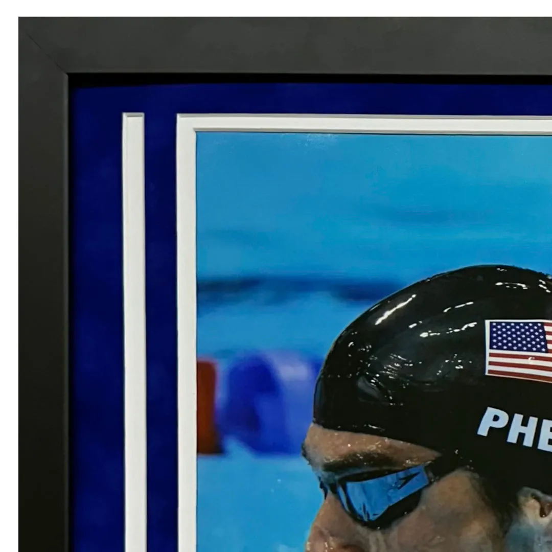 Michael Phelps Hand Signed & Framed Olympics 16x20 Photo (JSA)