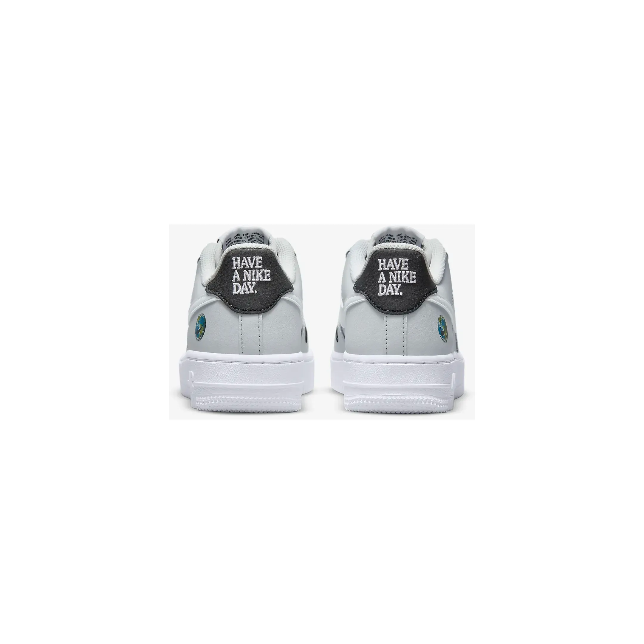 Nike Kid's Air Force 1 LV8 Shoes - Photon Dust / Black / Chlorophyll / White