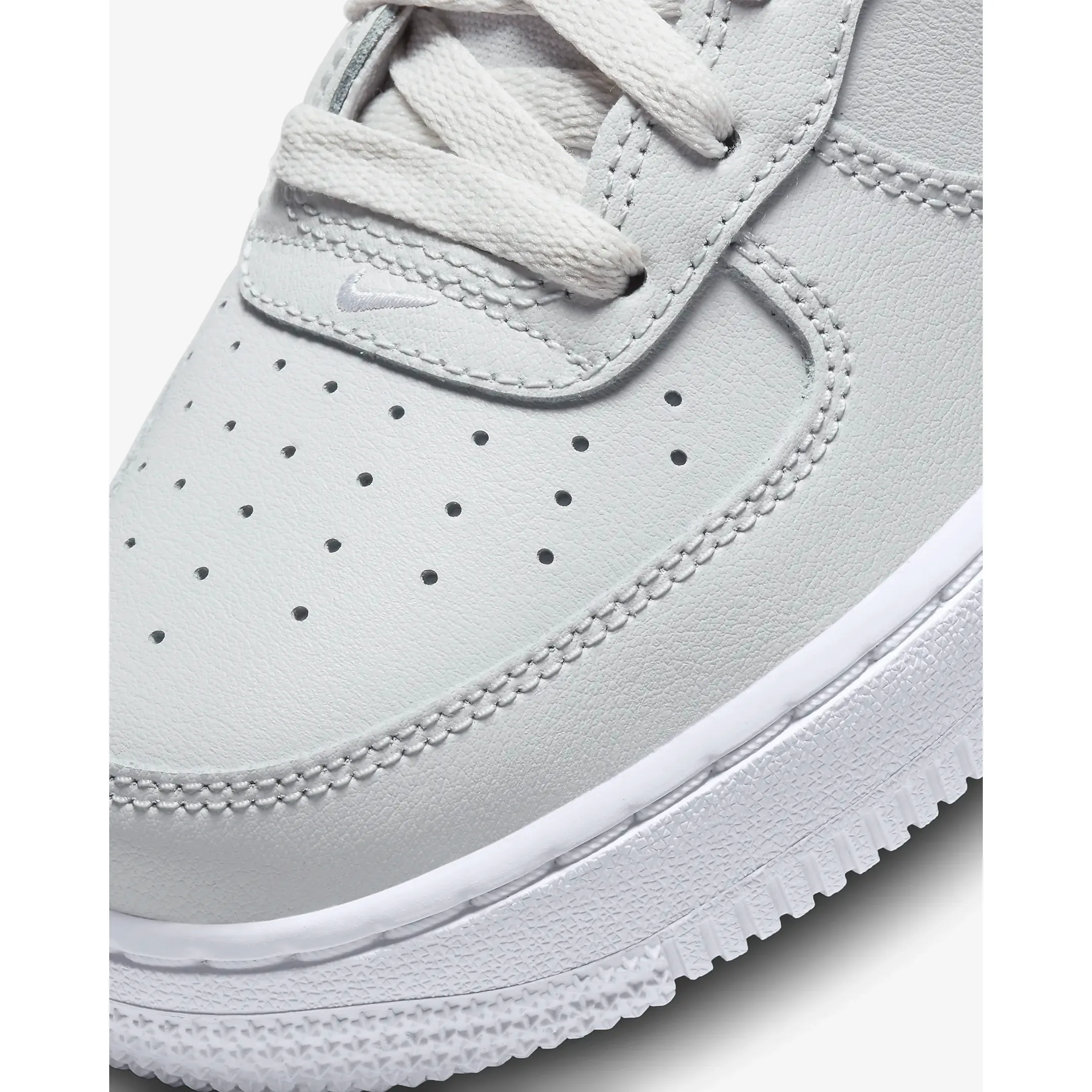 Nike Kid's Air Force 1 LV8 Shoes - Photon Dust / Black / Chlorophyll / White