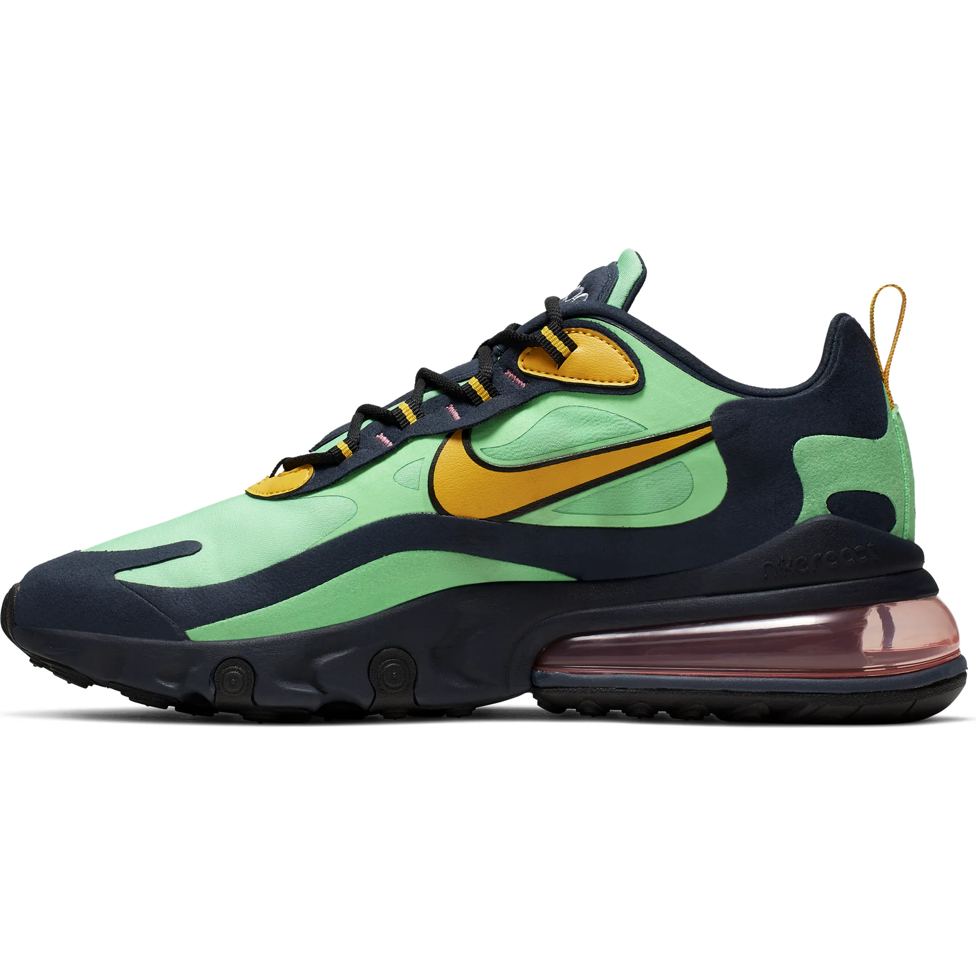 Nike Men's Air Max 270 React "Pop Art" Shoes -  Green / Black / Yellow